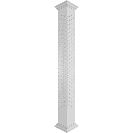 Craftsman Classic Square Non-Tapered Westmore Fretwork Column W/ Crown Capital & Crown Base